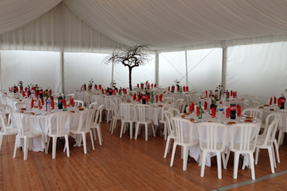Montage Plancher pour Tente Silhouette, Château de Pennautier
